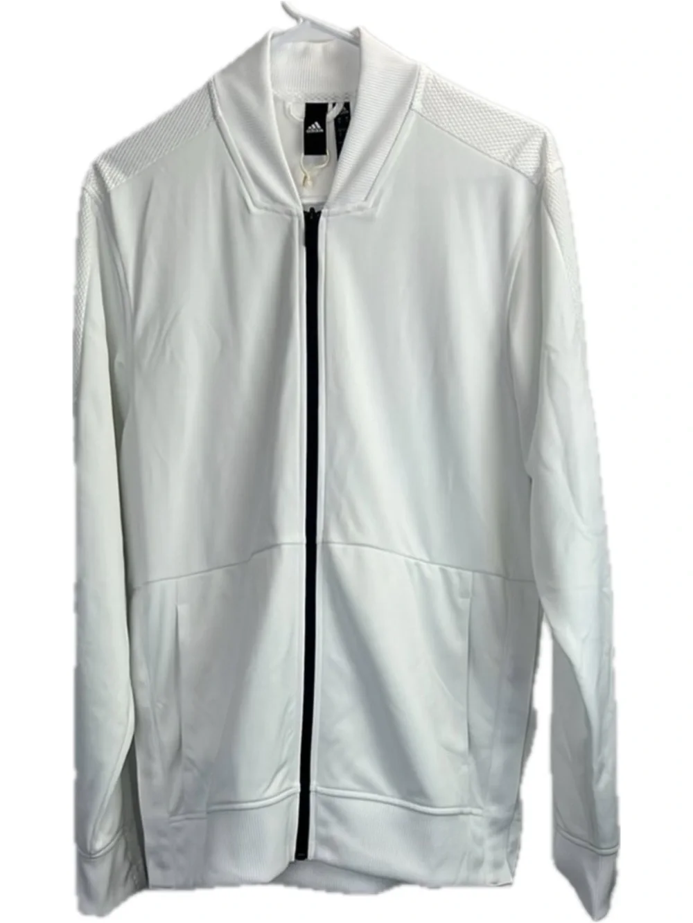 Adidas Men’s Snap Jacket White Full Zip Size M
